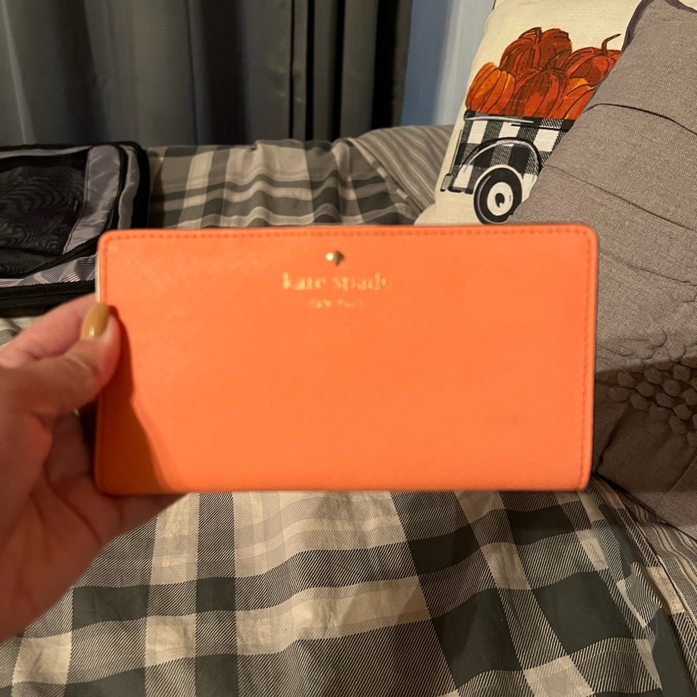 Peach Color Kate Spade Wallet